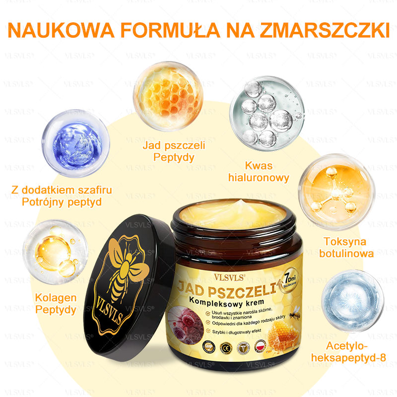 Wykonane i wysłane z Polski 👩⚕️👩⚕️ VLSVLS® Krem z Jadem Pszczoły Kompleksowy Ostatni Dzień 80% ZNIŻKI (Opadająca Skóra, Drobne Zmarszczki, Utrata Jędrności, Płaskie Piersi, Opadające Biodra i Więcej)