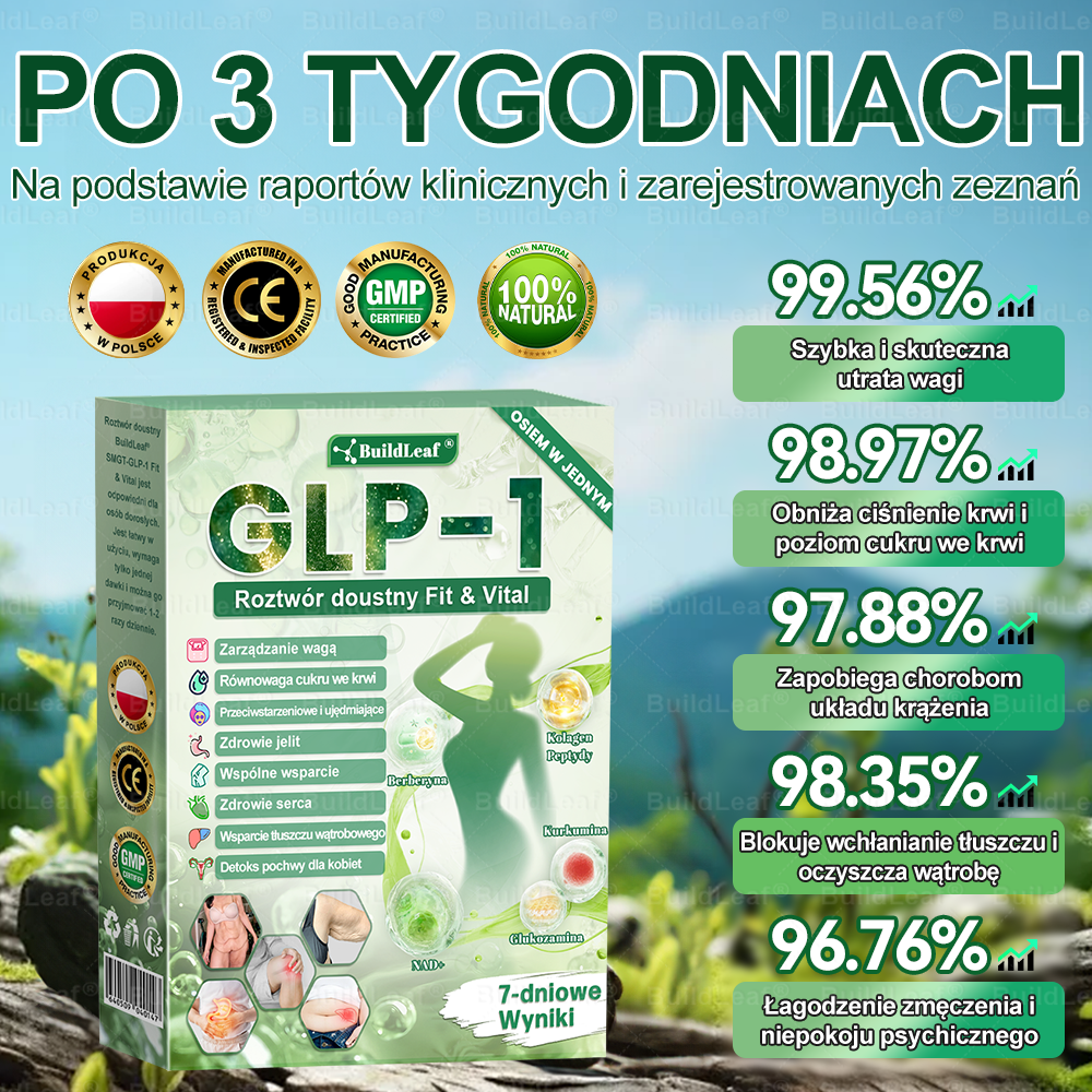 🌿Oficjalny sklep Polska | ⏰ BuildLeaf® GLP-1 8-w-1 Fit & Vital Rozwiązanie (Jednorazowe dziennie, widoczne zmiany w ciągu 7 dni) ✅ Otyłość, zdrowie sercowo-naczyniowe, cukrzyca, bezdech senny, zdrowie jelit, problemy ze stawami i inne.