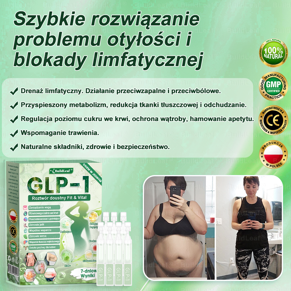 🌿Oficjalny sklep Polska | ⏰ BuildLeaf® GLP-1 8-w-1 Fit & Vital Rozwiązanie (Jednorazowe dziennie, widoczne zmiany w ciągu 7 dni) ✅ Otyłość, zdrowie sercowo-naczyniowe, cukrzyca, bezdech senny, zdrowie jelit, problemy ze stawami i inne.